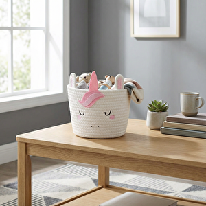 Unıcorn Hasır Sepet 22*22 cm