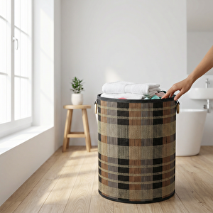 Karışık Renkli Bambu Sepet L 40*52