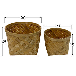 Bambu 2li Saklama Kutusu