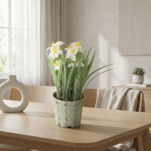 Yapay Bitki Sia Beyaz Çiçek