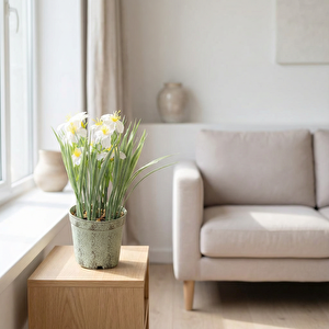 Yapay Bitki Sia Beyaz Çiçek