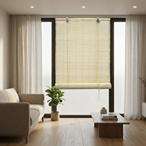 Opp Ahşap Stor Perde 80x180 Bej