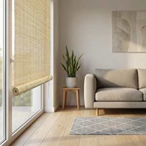 Opp Ahşap Stor Perde 80x180 Bej