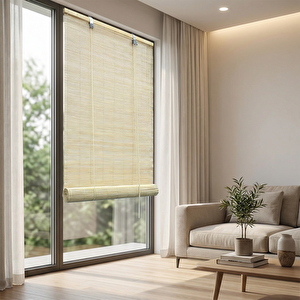 Opp Ahşap Stor Perde 100x180 Bej