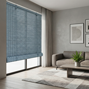 Ahşap Stor Perde Gri 150x180 cm