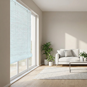 Ahşap Stor Perde Beyaz 80x180 cm