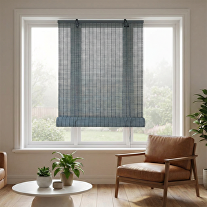 Ahşap Stor Perde Gri 80x180 cm