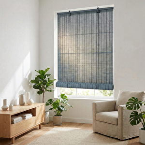Ahşap Stor Perde Gri 100x180 cm