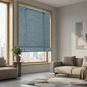 Ahşap Stor Perde Gri 120x180 cm