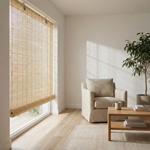 Opp Ahşap Stor Perde 150x180 Bej