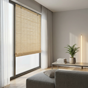 Opp Ahşap Stor Perde 150x180 Bej