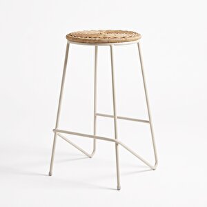 Bar Taburesi Rattan Krem