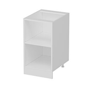 Minar Mutfak Modül Alt 1 Kapaklı 1 Raflı 45cm Dolap Beyaz Membran C Beyaz