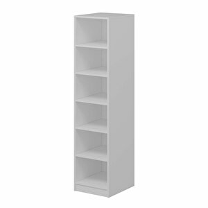 Minar Kale 1 Kapaklı Raflı Dolap Beyaz - Eskitme Beyaz 190cm