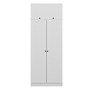 Minar Kale 2 Mebran Panjur Kapaklı Dolap Ve Yüklük Beyaz 190cm