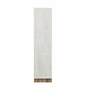 Minar Kale 1 Kapaklı Dolap Dore - Eskitme Beyaz 210cm 210 cm