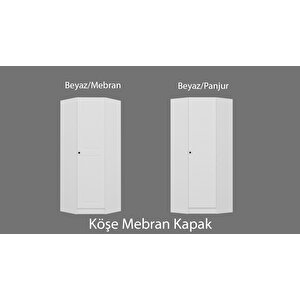 Kale Köşe Gövde Mebran Kapak Beyaz/mebran - 190cm 190 cm