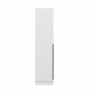 Minar Kale 1 Kapaklı Dolap Beyaz - Beyaz Çizgili Mebran 190cm 190 cm