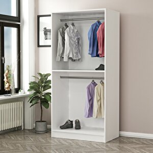 Minar Kale 2 Mebran Panjur Kapaklı Dolap Beyaz/beyaz 190cm