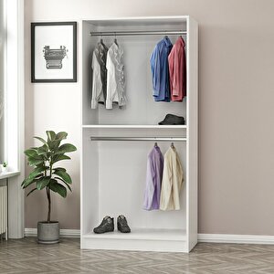 Minar Kale 2 Mebran Panjur Kapaklı Dolap Beyaz/beyaz 190cm