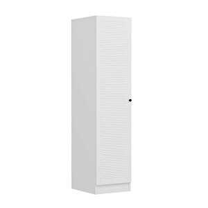 Minar Kale 1 Kapaklı Dolap Beyaz - Beyaz Panjur 190cm