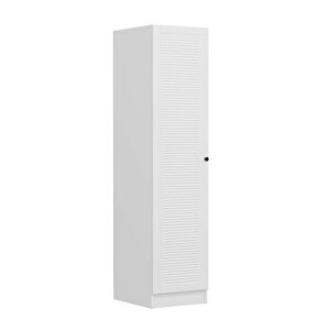 Minar Kale 1 Kapaklı Dolap Beyaz - Beyaz Panjur 210cm 210 cm