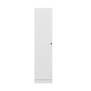 Minar Kale 1 Kapaklı Dolap Beyaz - Beyaz Panjur 210cm 210 cm