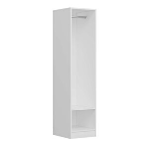 Minar Kale 1 Kapaklı Dolap Beyaz - Beyaz Panjur 210cm