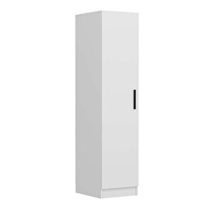 Minar Kale 1 Kapaklı Raflı Dolap Beyaz - Beyaz 210cm 210 cm