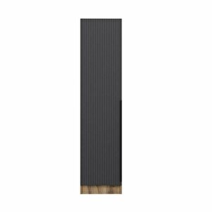 Minar Kale 1 Kapaklı Dolap Dore - Antrasit Çizgili Mebran 210cm 210 cm