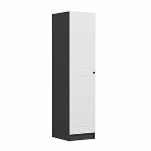Minar Kale 1 Kapaklı Raflı Dolap Antrasit - İlk Bahar Mebran 190cm 190 cm