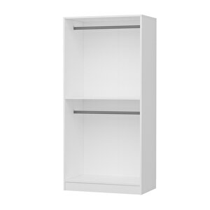 Kale 2 Mebran Kapaklı Dolap - Beyaz 190cm