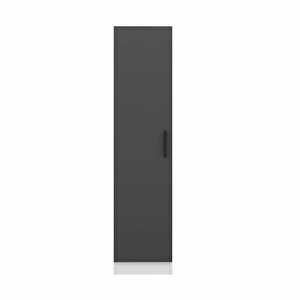 Minar Kale 1 Kapaklı Dolap Beyaz - Antrasit 210cm 210 cm