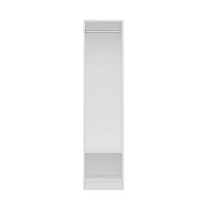 Minar Kale 1 Kapaklı Dolap Beyaz - Füme Cam 210cm