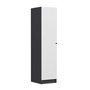 Minar Kale 1 Kapaklı Raflı Dolap Antrasit - Beyaz Panjur 190cm 190 cm