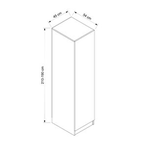 Minar Kale 1 Kapaklı Dolap Dore - İlk Bahar Mebran 190cm
