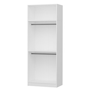 Kale 2 Kapaklı Aynalı Zincir Dolap-yüklük - Beyaz 255cm