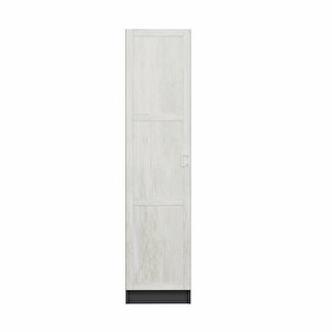 Minar Kale 1 Kapaklı Dolap Antrasit - Eskitme Beyaz 190cm 190 cm