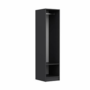 Minar Kale 1 Kapaklı Dolap Antrasit - Eskitme Beyaz 190cm