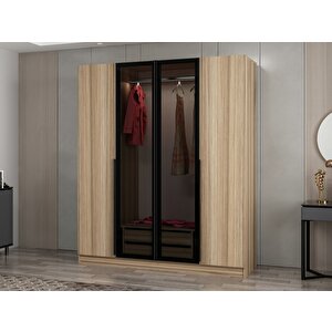 Kale Plus210 4 Kapaklı 2ç Dolap Dore Plus Dore Füme Cam