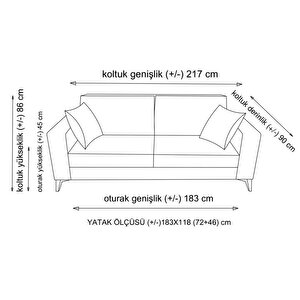 Kristal 3+3 Koltuk Takımı Koyu Gri