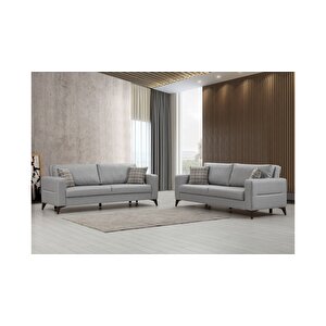 Kristal 3+3 Koltuk Takımı Açık Gri