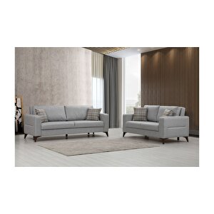 Kristal 3+2 Koltuk Takımı Açık Gri