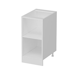 Minar Mutfak Modül Alt 1 Kapaklı 1 Raflı 40cm Dolap Beyaz Membran C Beyaz