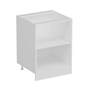 Minar Mutfak Modül Alt 1 Kapaklı 1 Raflı 60cm Dolap Beyaz Membran C Beyaz