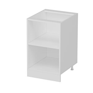 Minar Mutfak Modül Alt 1 Kapaklı 1 Raflı 50cm Dolap Beyaz Membran C Beyaz