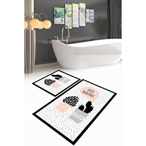 Digital Baskılı Banyo Paspas Seti 2li̇