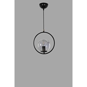 Ring Tekli Füme Camlı Siyah Sarkıt