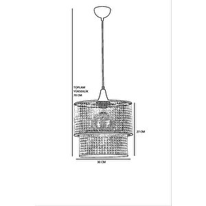 Rattan Ceviz Küçük Pasta Sarkıt