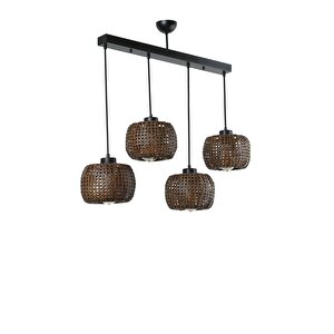 Tıger 4 Lü Sıralı Ceviz Rattan Sarkıt